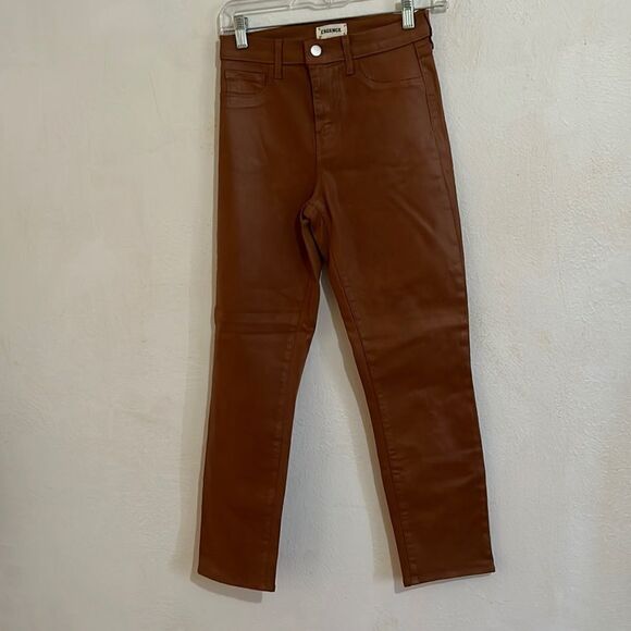 L’AGENCE Margot Bronze High Rise Stretch Denim 5 Pocket Skinny Jeans Size 25 - Picture 1 of 4